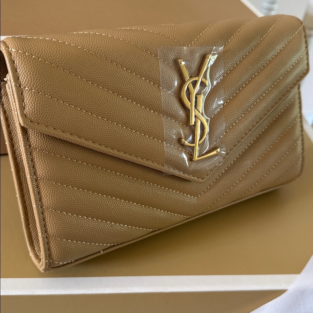 Design Crossbody Purses Copy Brand New 9X6 Light Brown - Picture 7 of 8